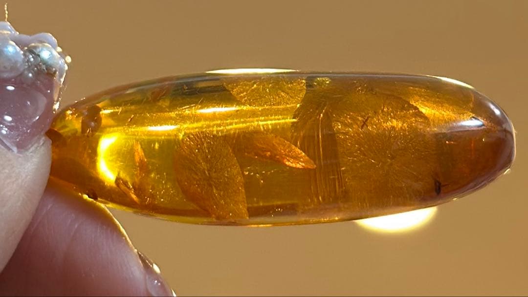 【K18】琥珀 ネックレス②