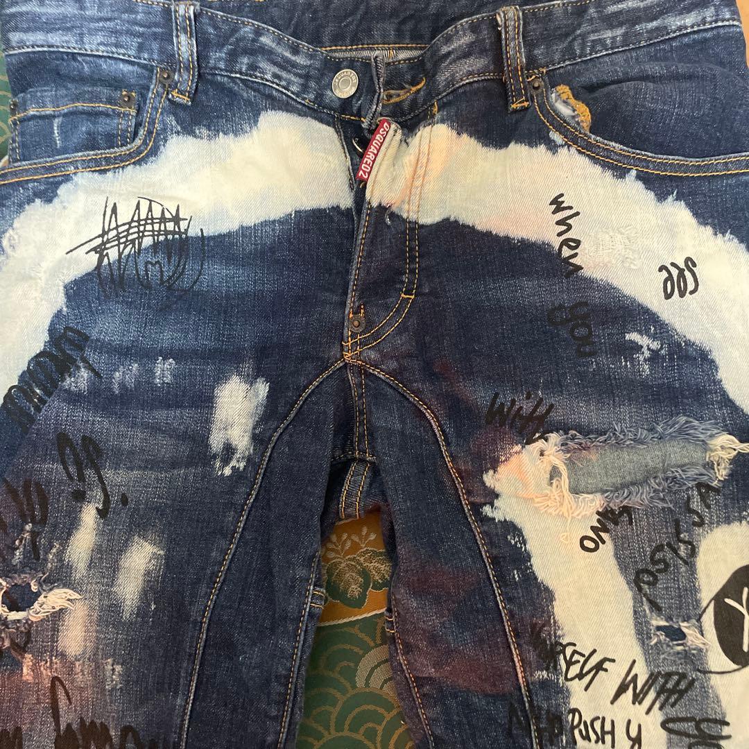 DSQUARED2 スキニーデニム ダメージ加工