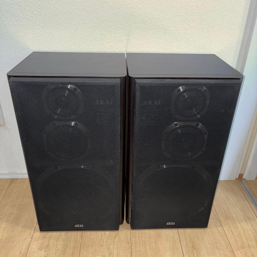 AKAI 3ウェイスピーカー AE-712 ペアスピーカー 中古 カバーネット付