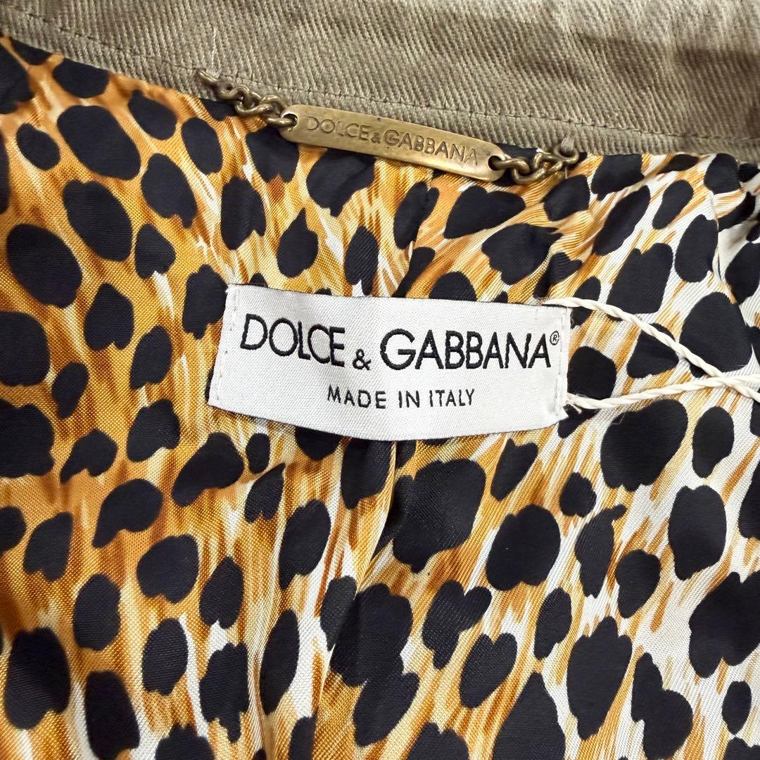 新品未使用 タグ付 ドルチェ&ガッバーナ ヒョウ柄 デニム ジャケット 40