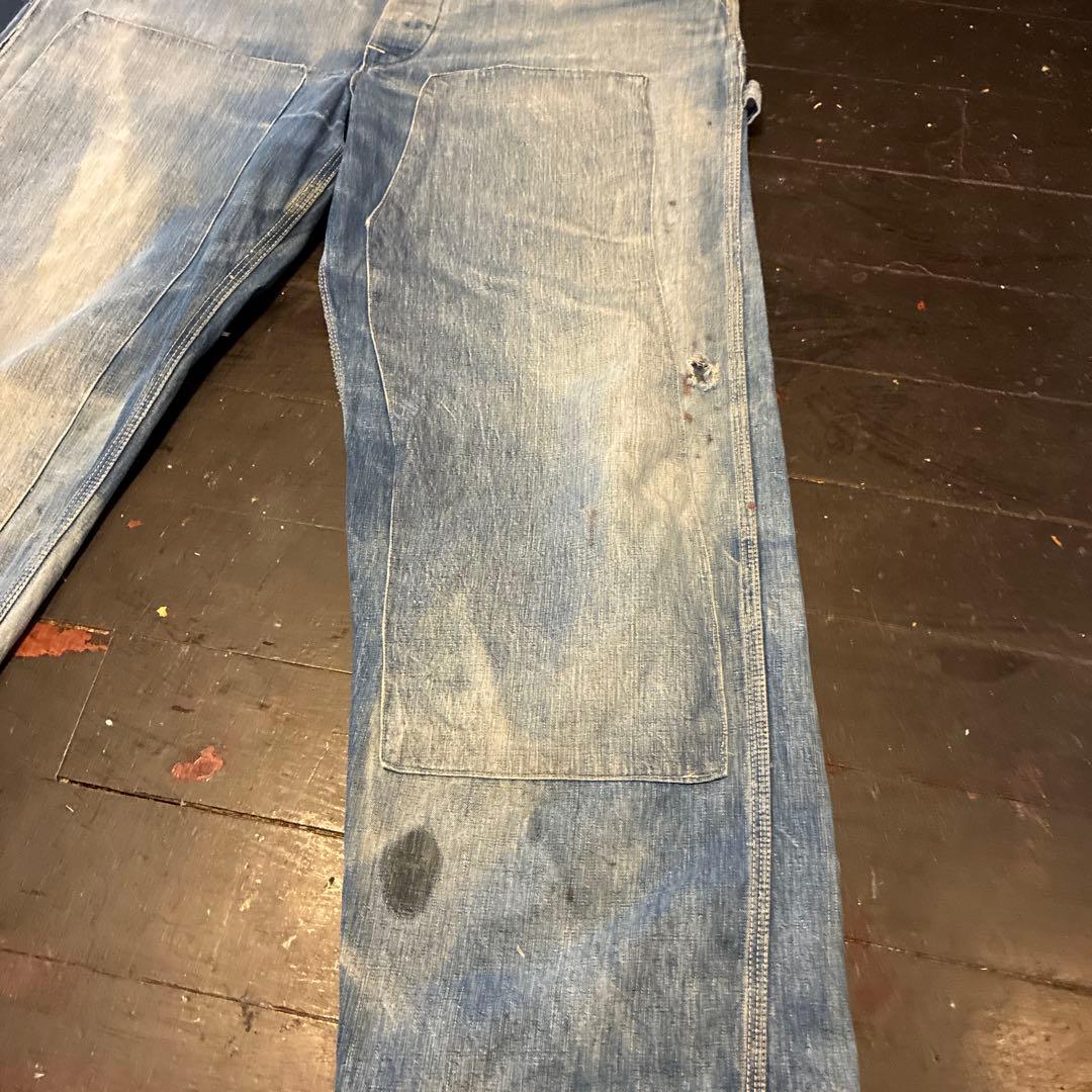 [圧倒的雰囲気！]70s Lee ビンテージ　オーバーオール ボロの美学。炭鉱系