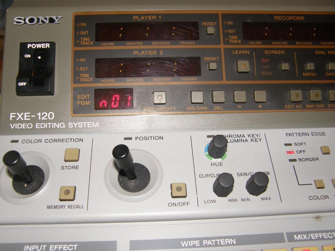 ソニースイッチャーエフェクターオーディオミキサーFXE-120動作品です。