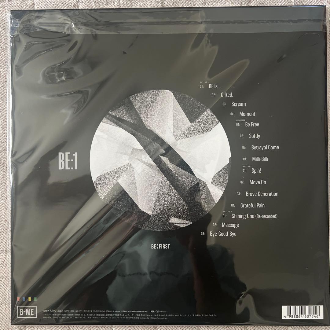 BE:FIRST　BE:1 LP レコード 品番：AVJ1-63754