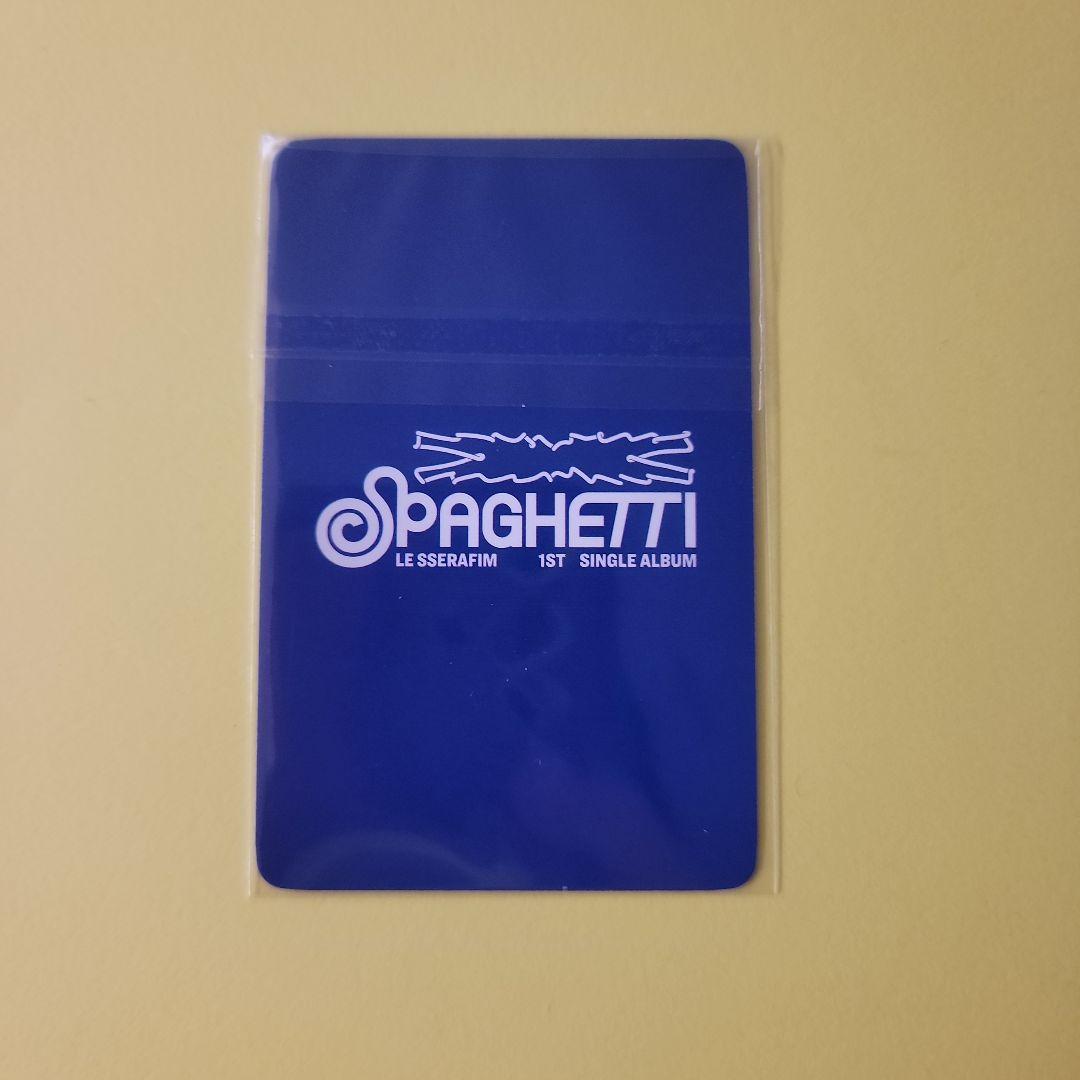 LE SSERAFIM カズハ サイン トレカ SPAGHETTI ラキドロ