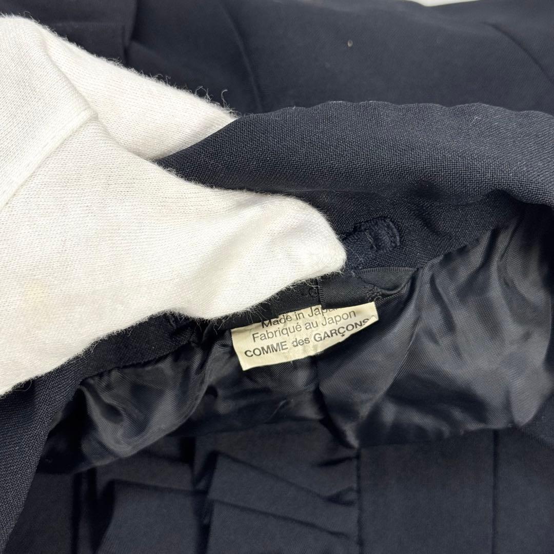 極美品 コムデギャルソン 変形 フリル テーラードジャケット S ダークネイビー