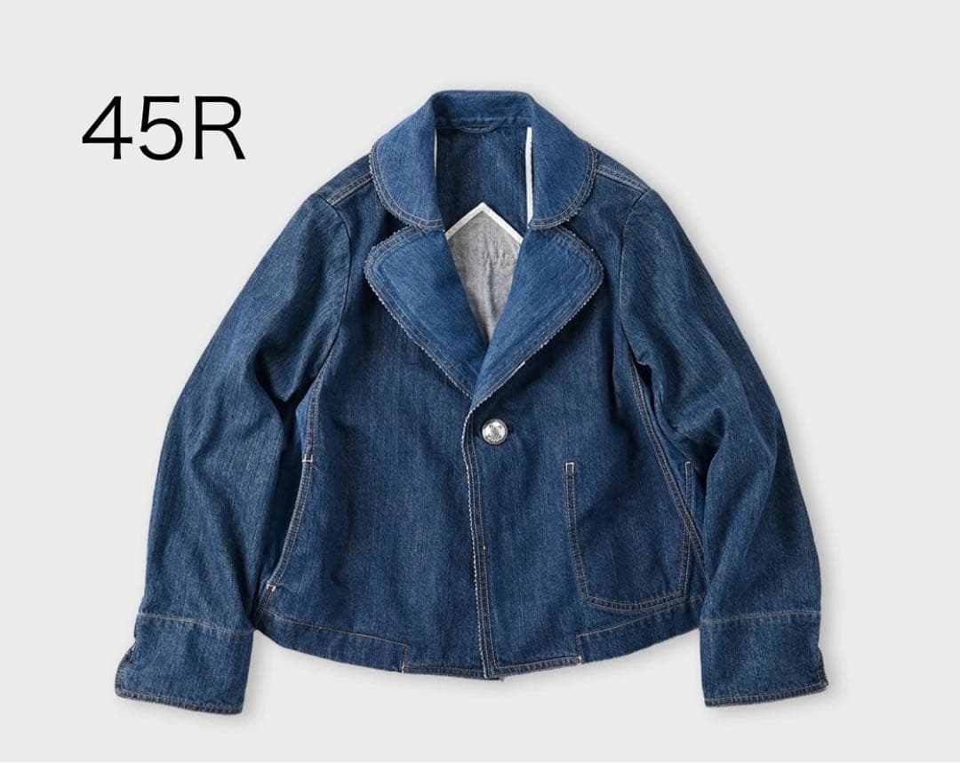 45R ライ麦デニムのレフアジャケット（淡） ¥70,400
