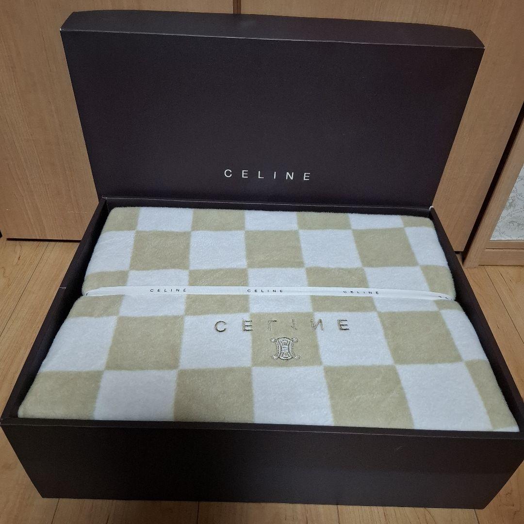 セリーヌ　CELINE　毛布　綿100%　コットン100%