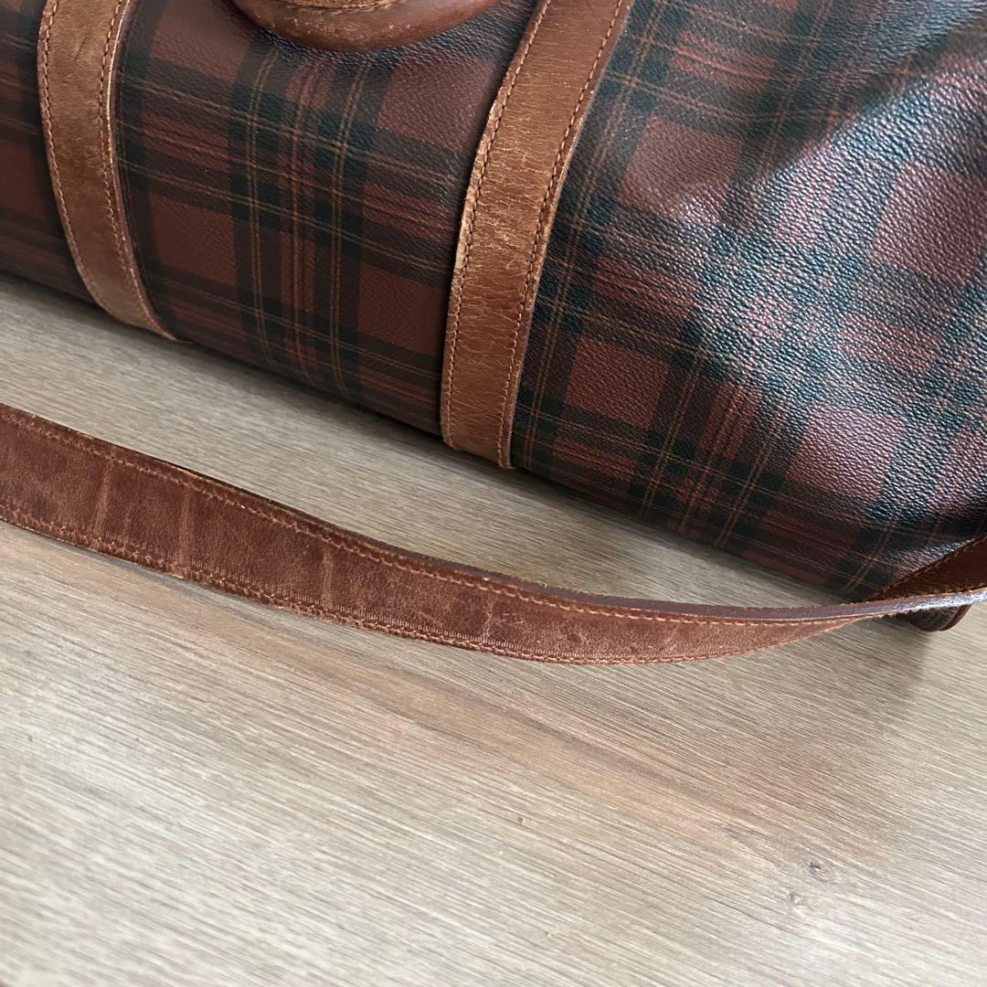 ポロラルフローレン ボストンバッグ タータンチェック 2way ブラウン