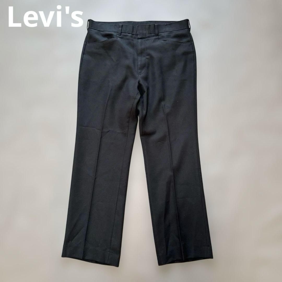 古着 levi's アクション スラックス 黒 ブラック W35