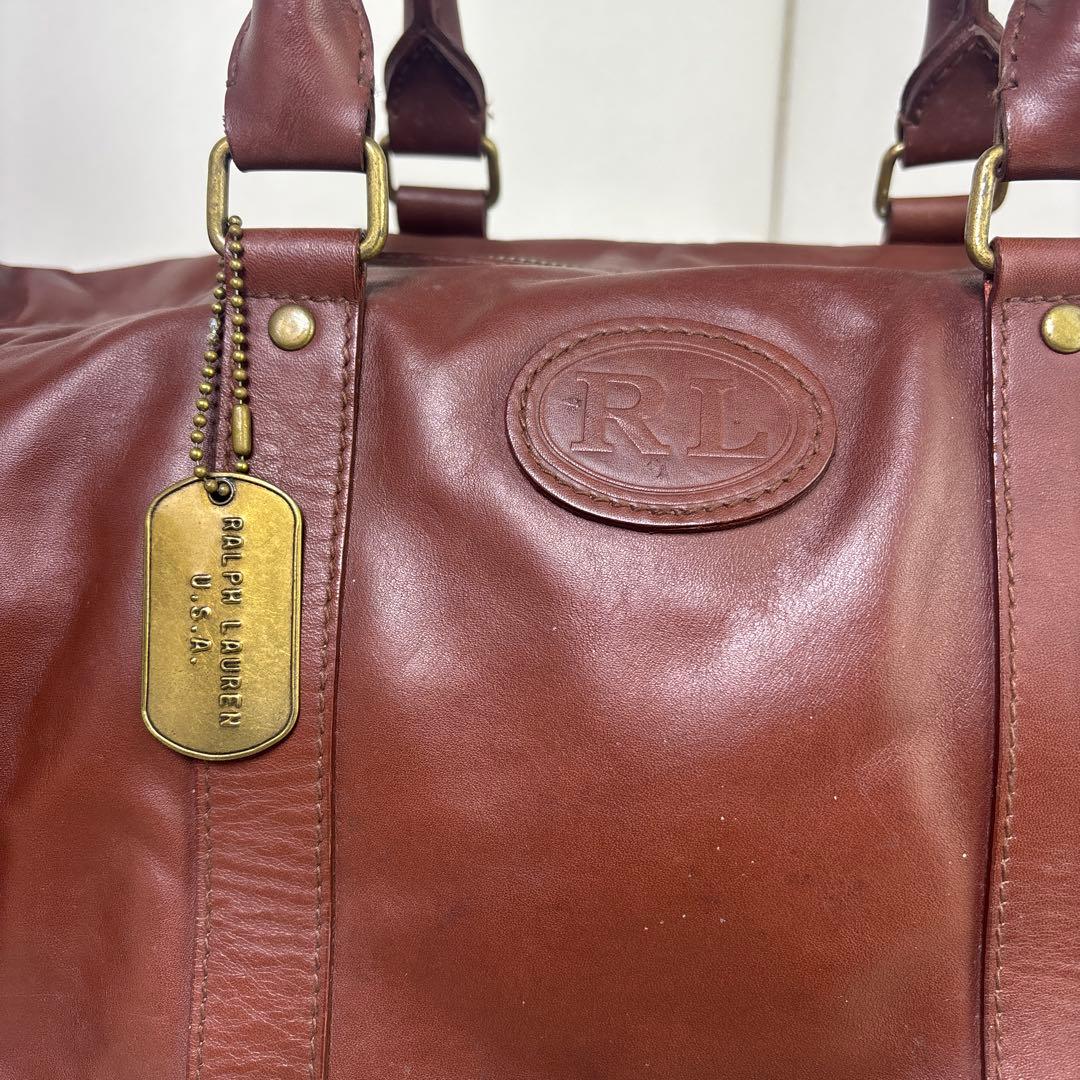 [希少] ラルフローレン　レザーボストンバッグ　2way 大容量　U.S.A