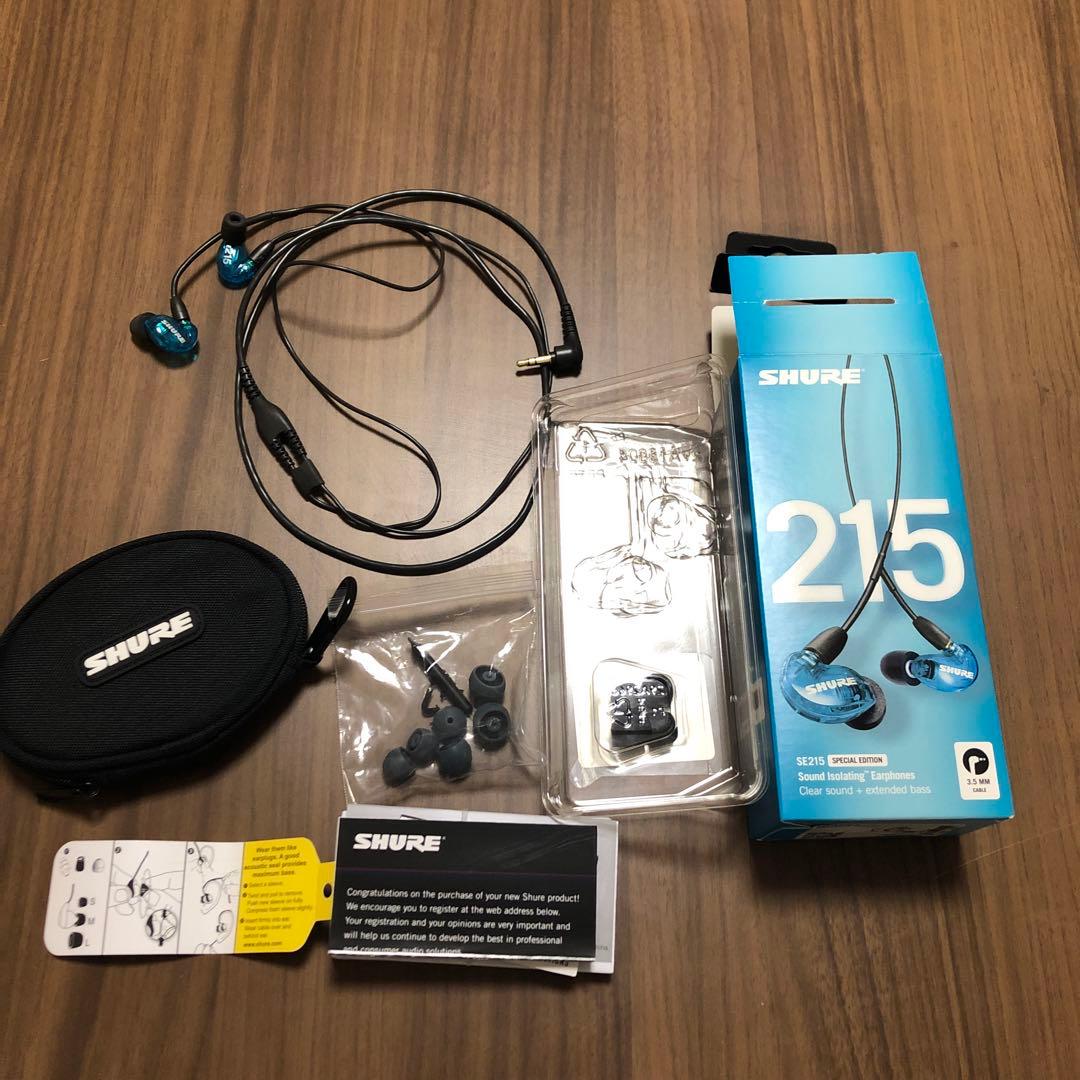 SHURE 有線イアホン　SE215 SPE-A ブルー