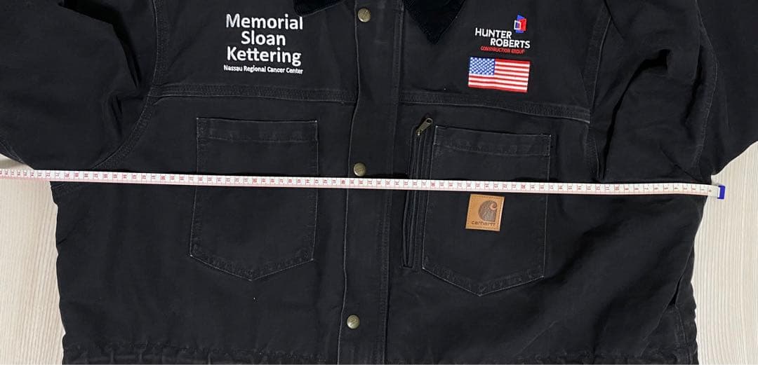 カーハート　ブラック　ジャケット　ダック生地　Carhartt　 襟コーデュロイ