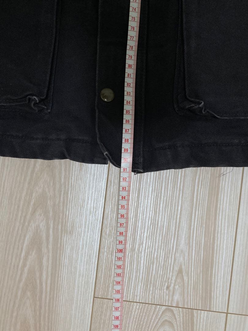 カーハート　ブラック　ジャケット　ダック生地　Carhartt　 襟コーデュロイ