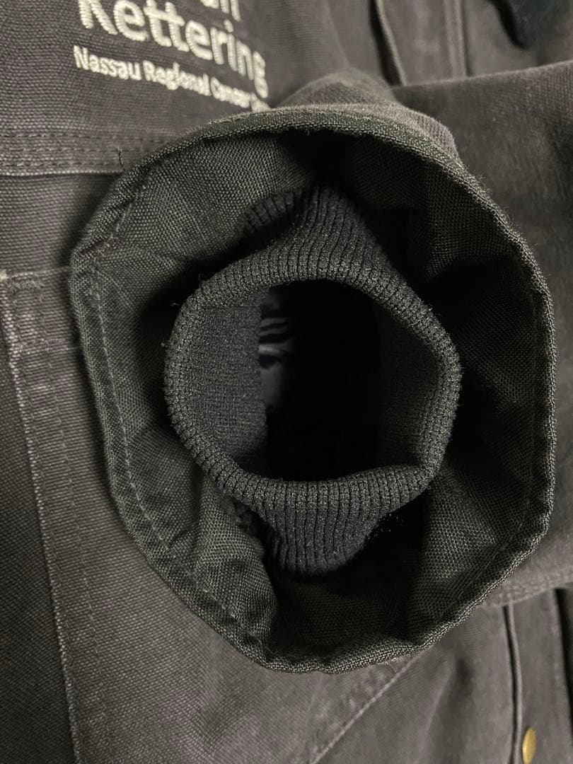 カーハート　ブラック　ジャケット　ダック生地　Carhartt　 襟コーデュロイ