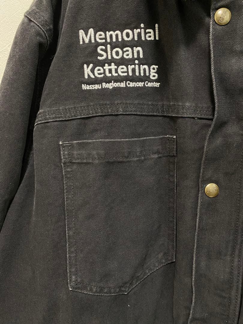 カーハート　ブラック　ジャケット　ダック生地　Carhartt　 襟コーデュロイ