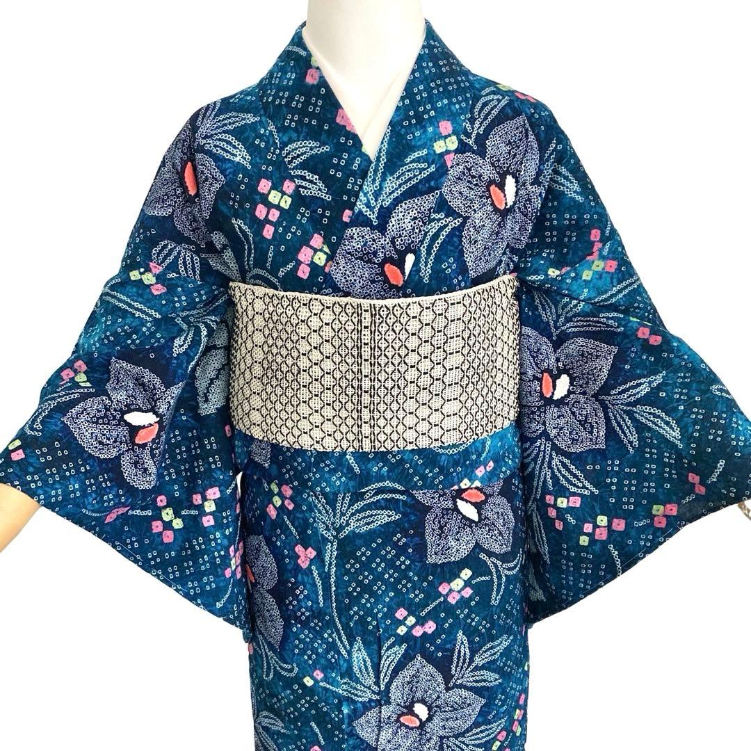 ™️20 ★ピョコです★有松絞り　未使用品　絞り染め　絞り浴衣　浴衣