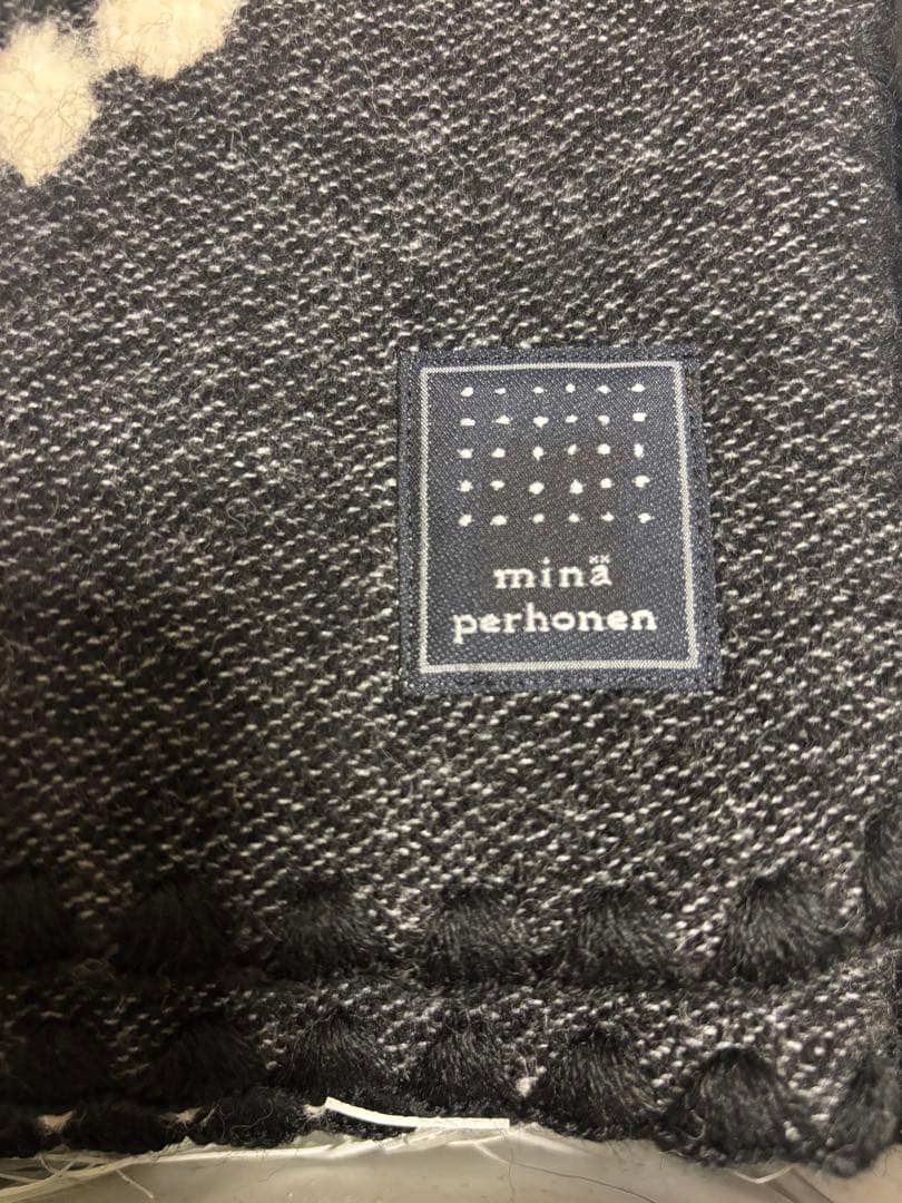 ◆ミナペルホネン ブランケット タンバリン ブラック XSサイズ ボックス入り