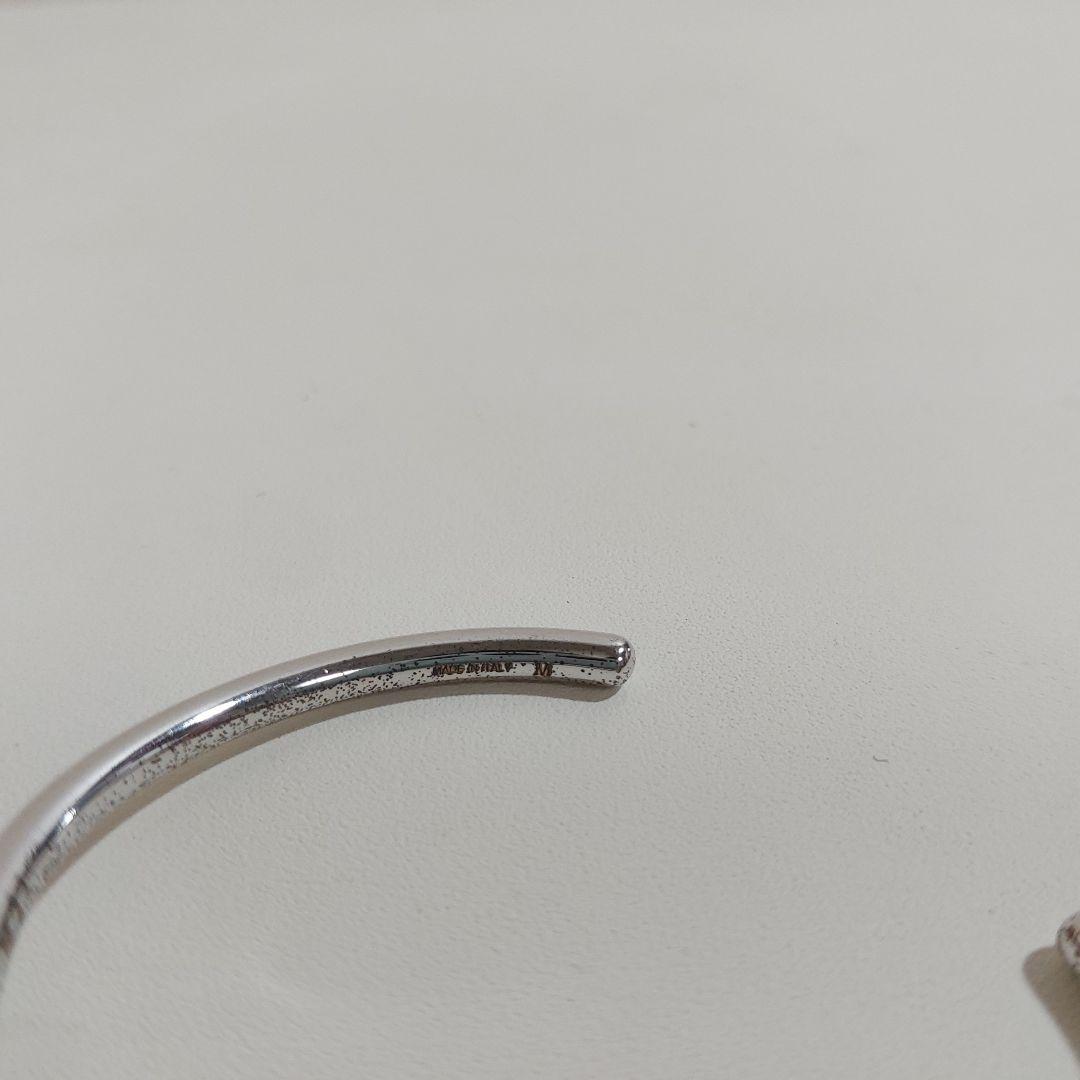 セリーヌ ノット エクストラシン バングル ブレスレット メタル シルバー