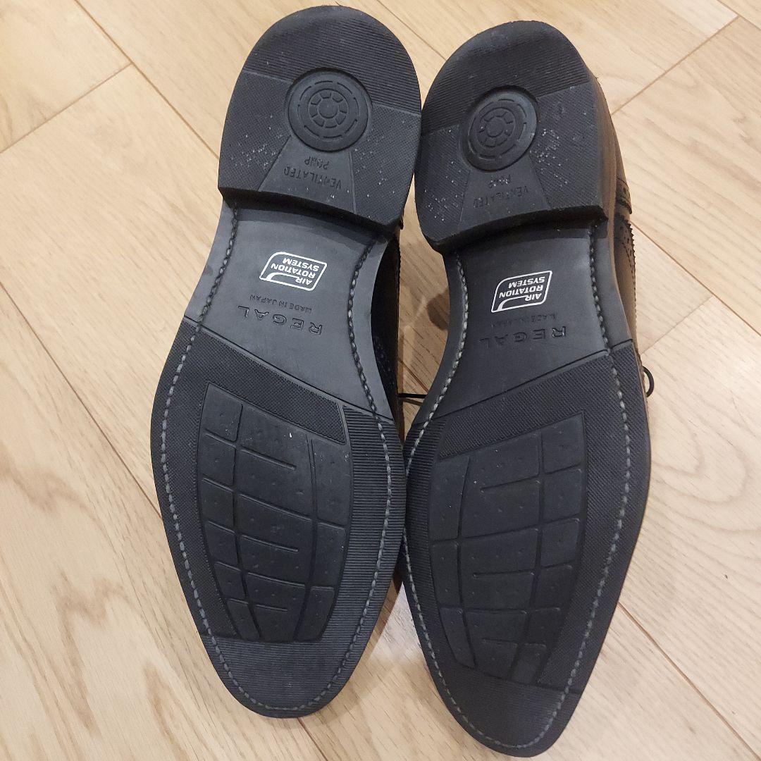 26cm REGAL 黒レザー ウィングチップ ドレスシューズ 日本製