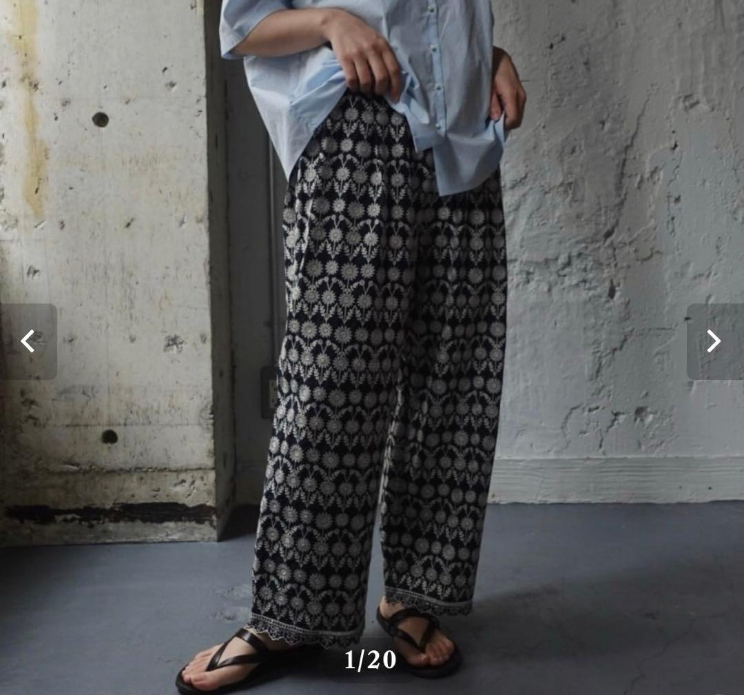 yuni 刺繍パンツ