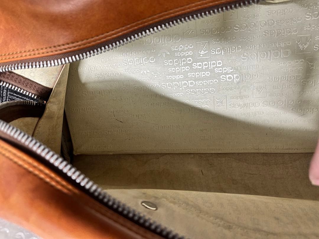 希少　adidas レザーボストンバッグ ブラウン　ヴィンテージ