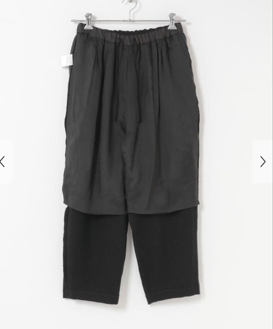 かぐれ　新品　今季　ウールテーパードパンツ　ブラック　 2025秋冬