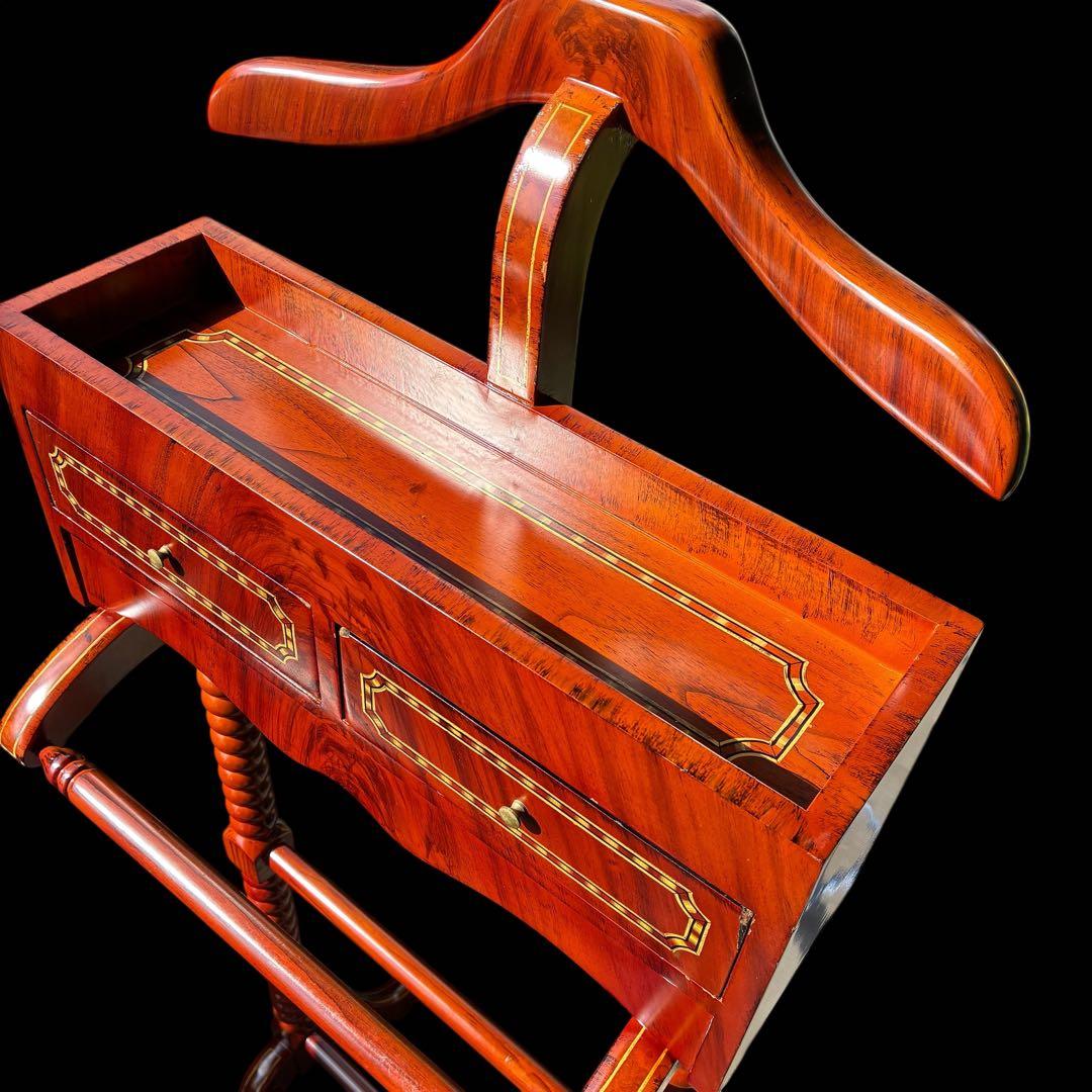 アンティーク調　ハンガーラック　マホガニー　無垢