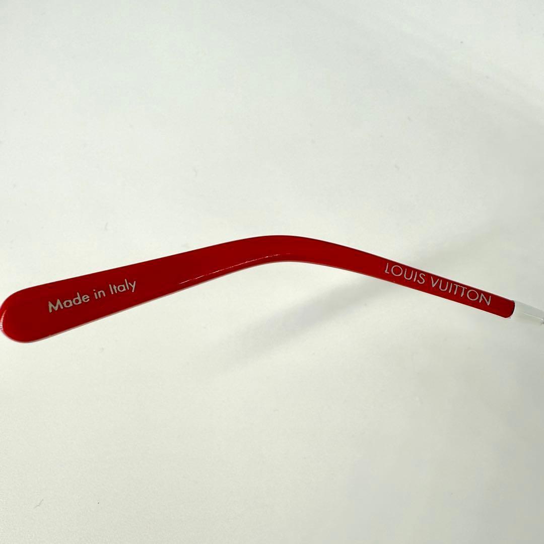 ルイヴィトン サングラス LV パイロット Z1637U ホワイト レッド