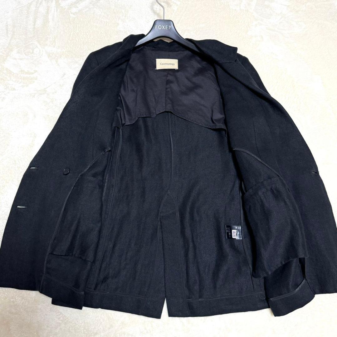 カレンソロジー 2022年 リネン ダブルジャケット 金釦 黒