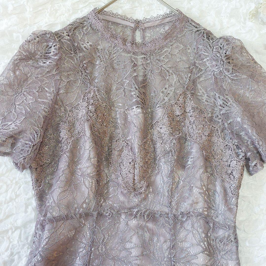 【美品】スナイデル シャイニーレースドレス パーティー オケージョン マキシ丈