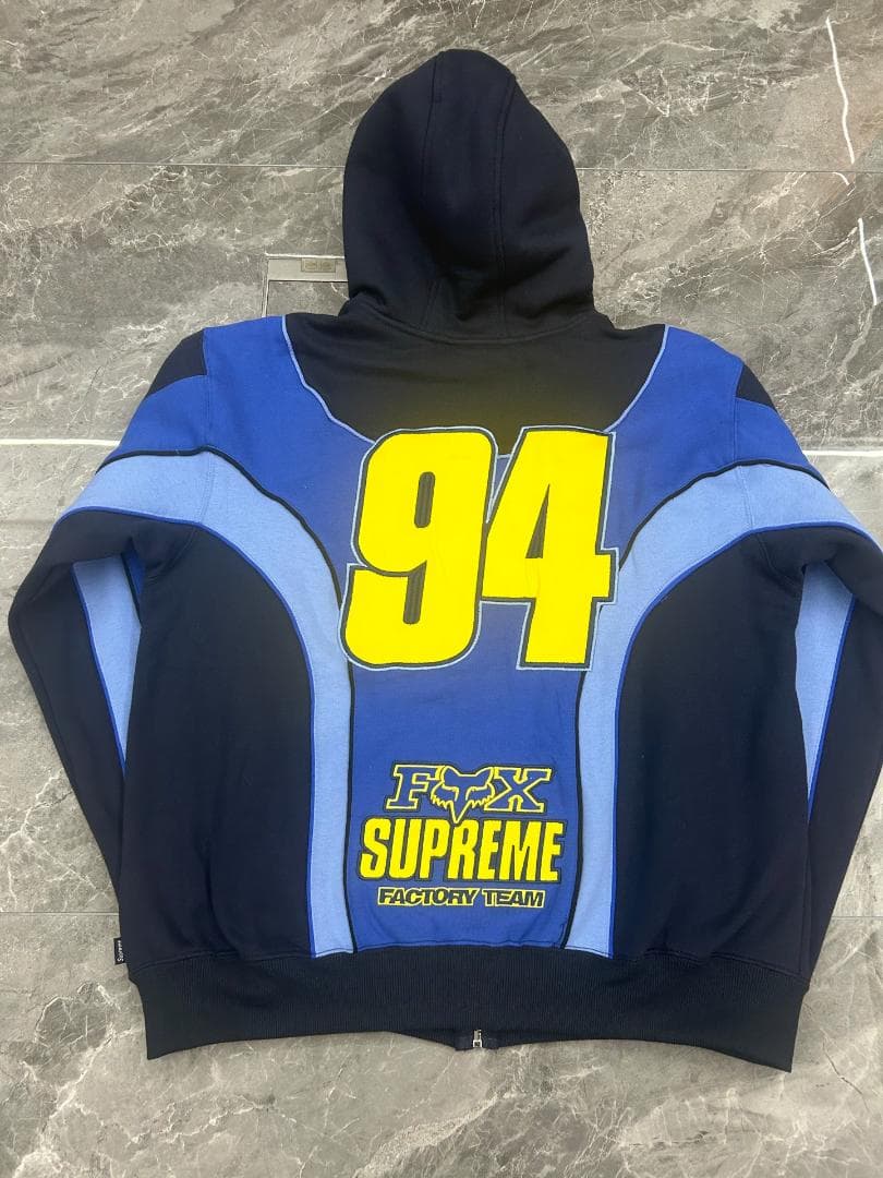 Supreme × Fox Racing コラボ フルジップ フーディー M