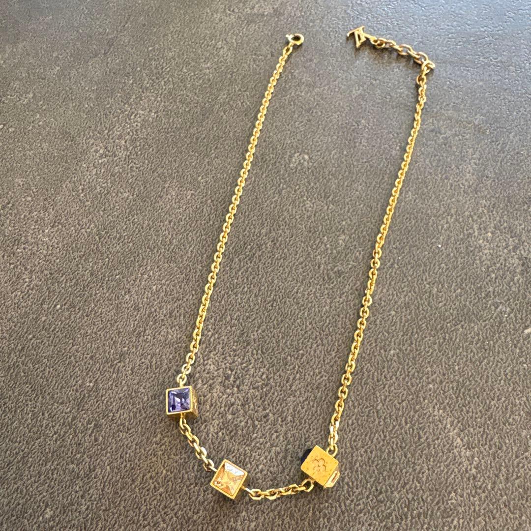 Louis Vuitton ゴールドネックレス　スワロフスキー