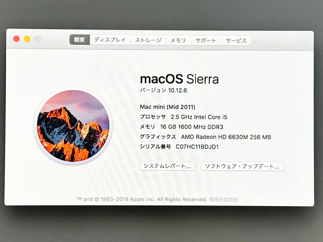 Macデスクトップ Apple Mac mini Mid 2011 SSD250GB/Mem16GB