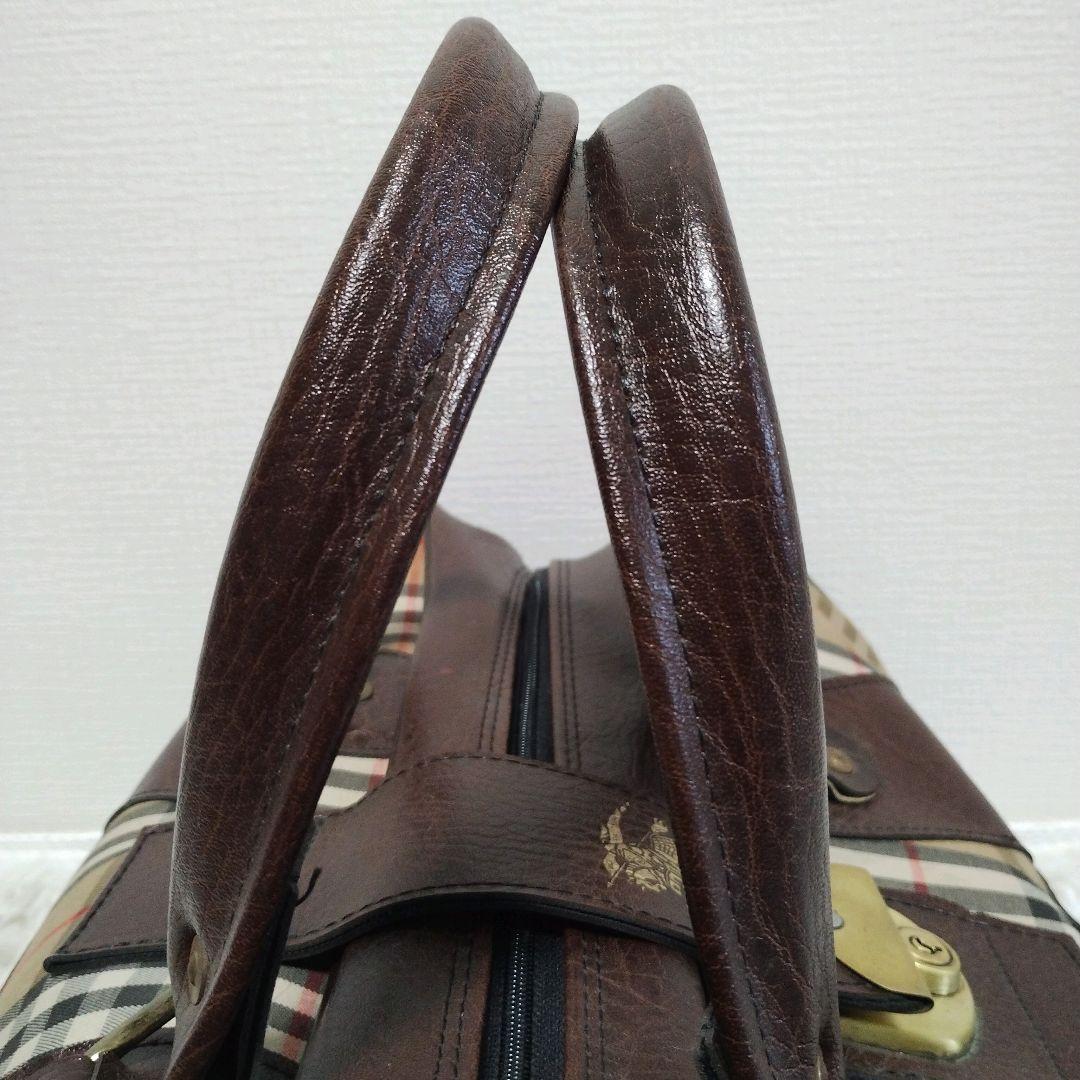 大容量 バーバリー 旅行バッグ ボストンバッグ ノバチェック シャドーホース