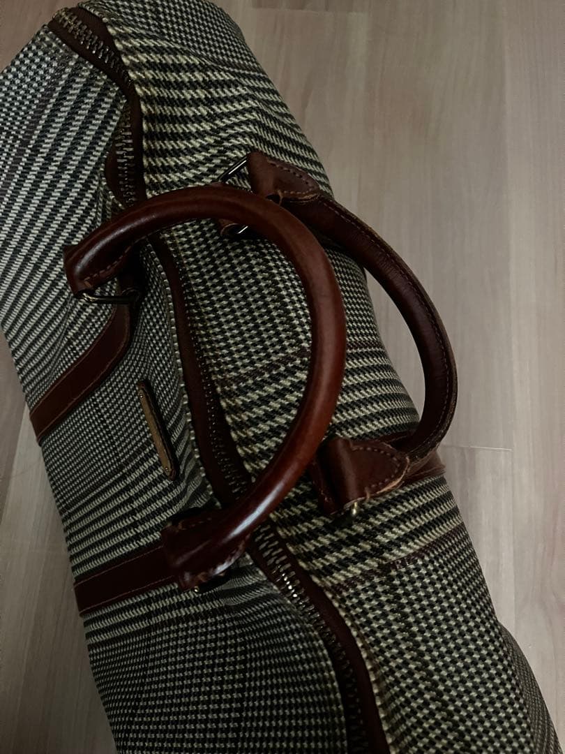 USA製 ポロラルフローレン ボストンバッグ 2way 千鳥格子柄 PVC