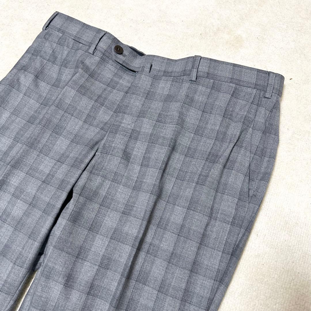 最高級美品　イザイア　ISAIA スーツセットアップ　グレー　グレンチェック