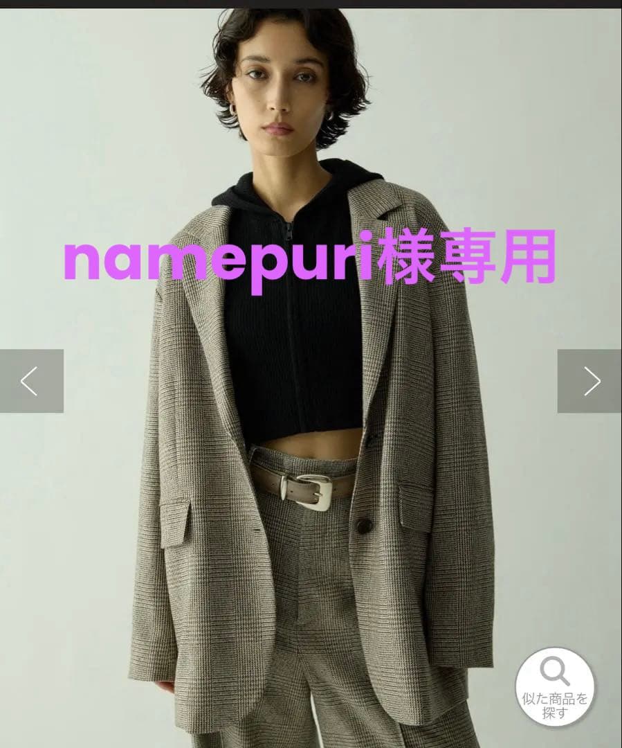 専用★Drawing numbers グレンチェックワイドジャケット