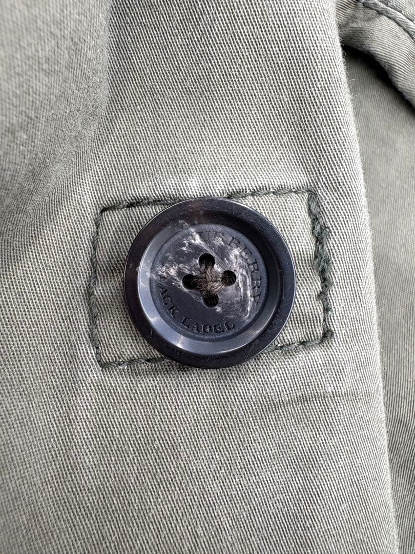 バーバリーブラックレーベル ミリタリージャケット ホースロゴ L ノバチェック