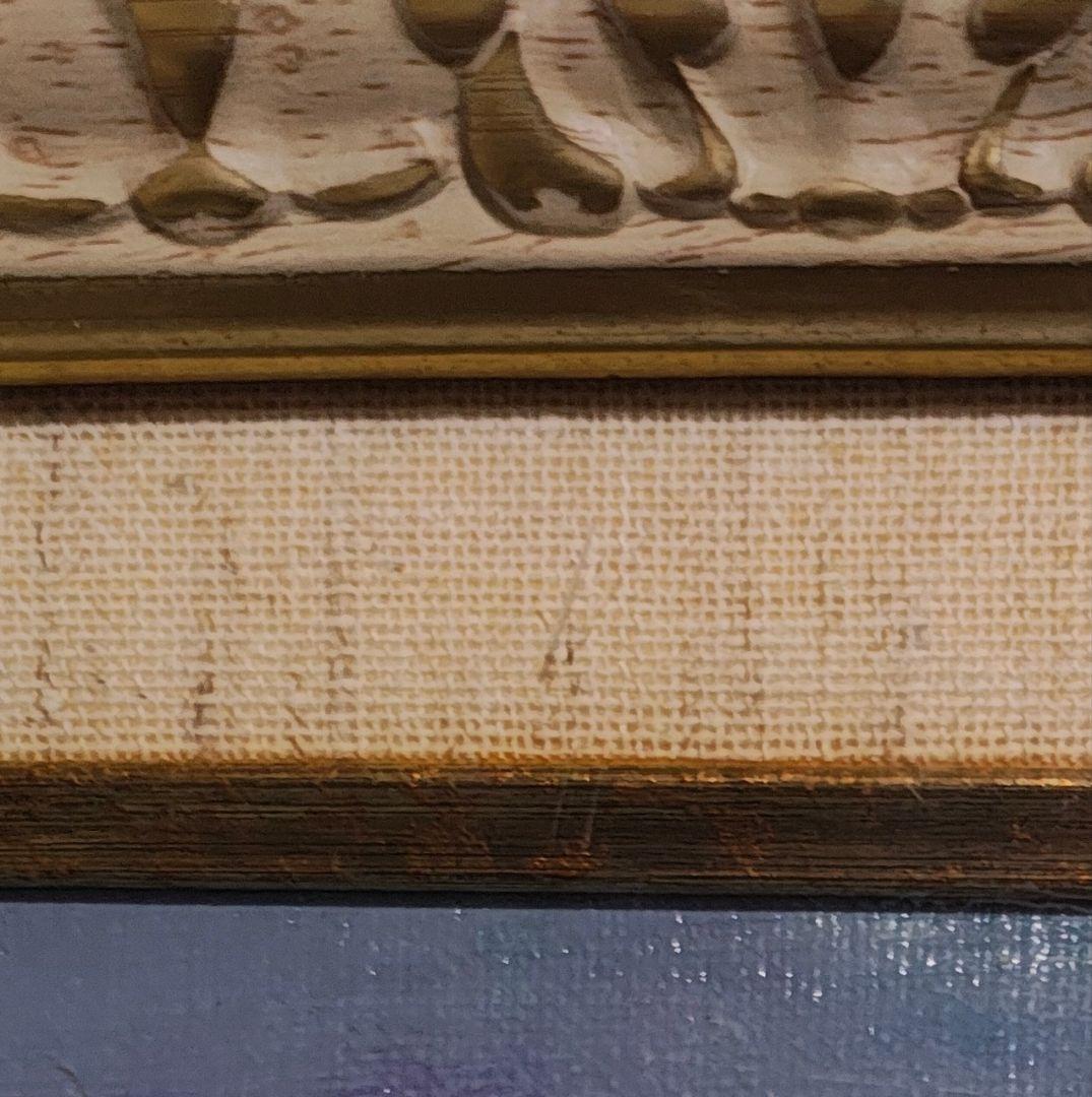 ​F15号 油絵・額縁セット アンティーク調 ゴールド アクリル板仕様