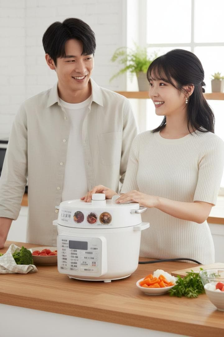 ●白米3合、玄米2合炊き●アイリスオーヤマ 電気圧力鍋●PC-MA2-W