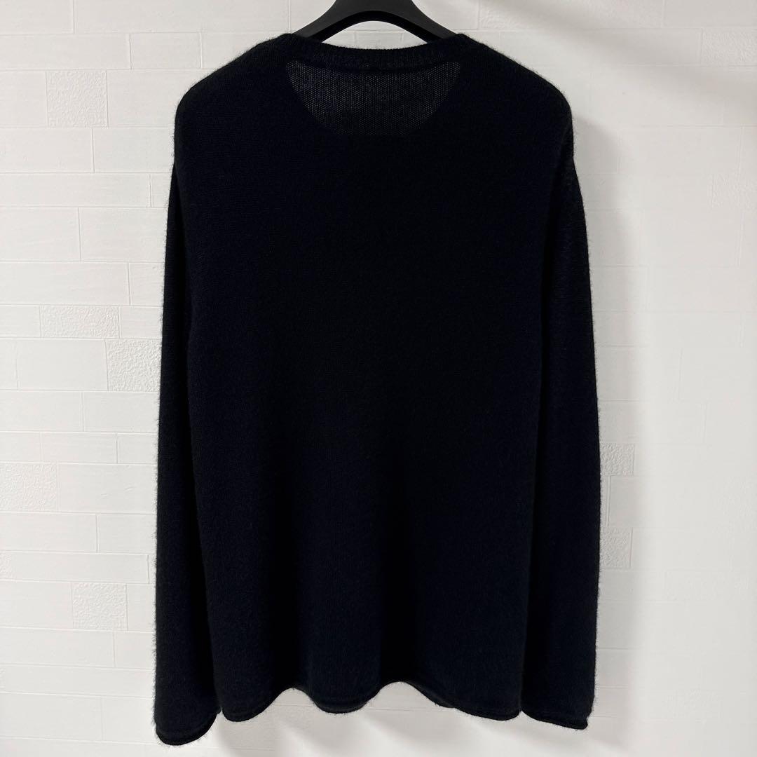 MUJI Labo自然の色を生かして染色した カシミヤクルーネックセーター黒 L