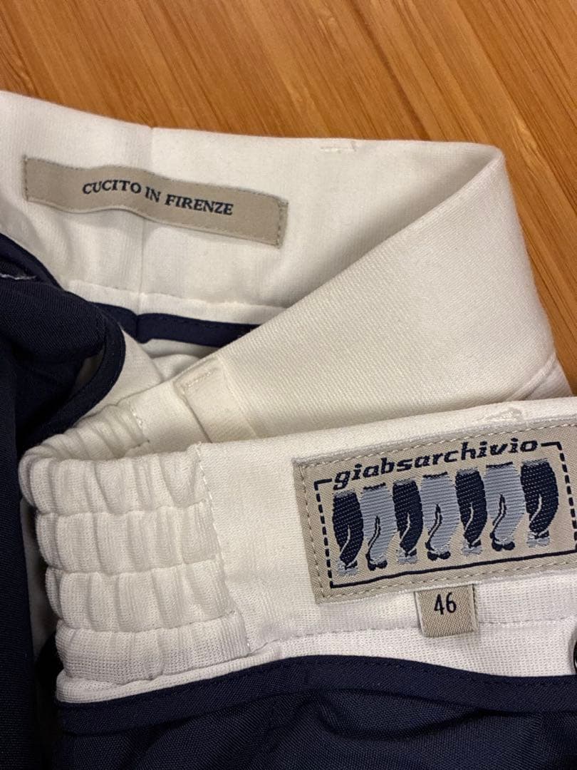 ジャブスアルキヴィオ giabsarchivio ホワイト スラックス 46