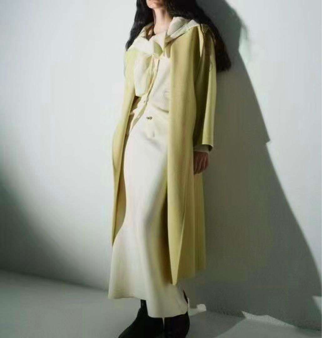 allureville カシミヤ混リバーショールコート