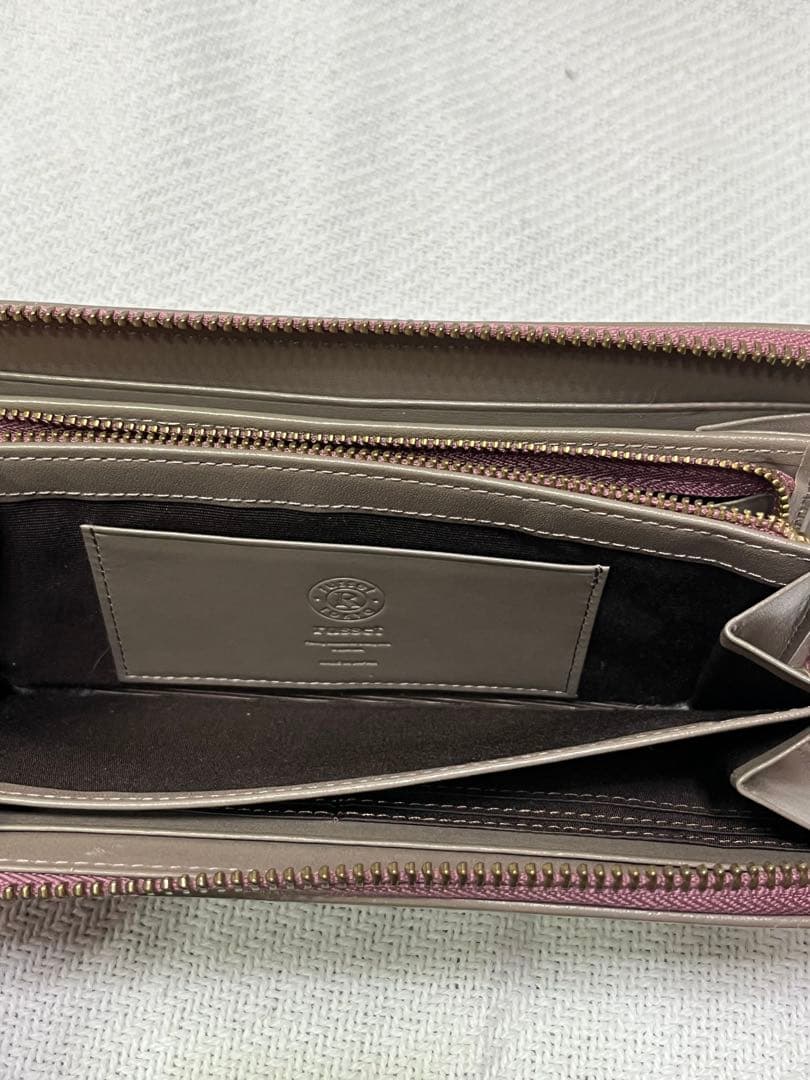 極美品✨ russet 長財布 ラウンドジップウォレット グレーピンク