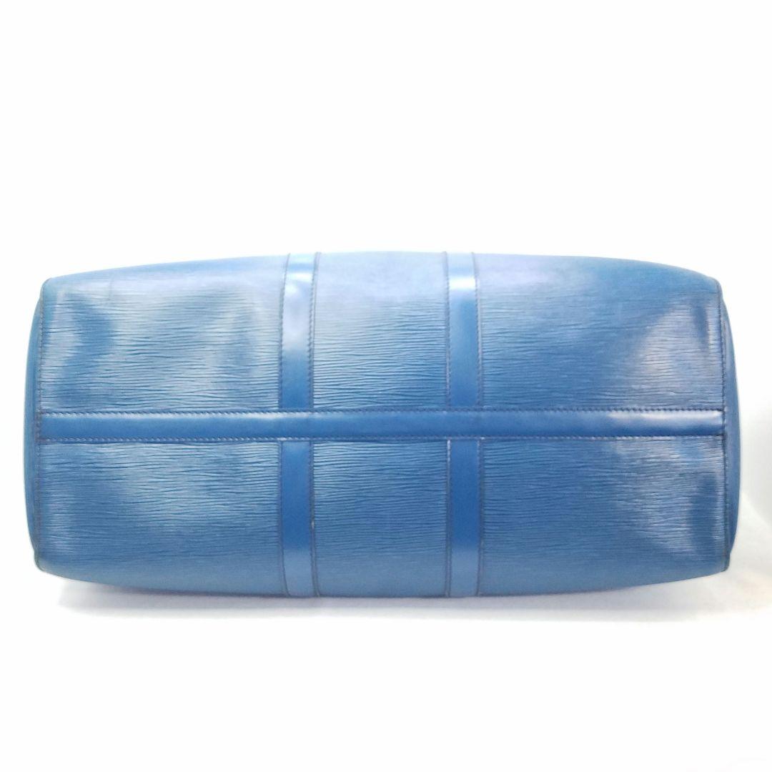 ルイヴィトン エピ キーポル45 トレドブルー ボストンバッグ 青 旅行かばん