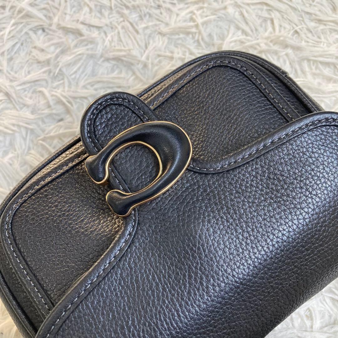極美品 COACH コーチ タビー 19 メッセンジャー ブラック CJ846