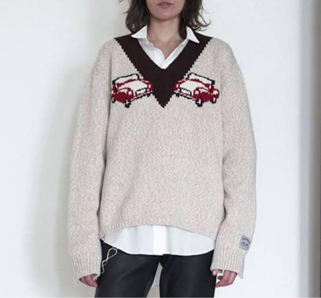 吉沢亮着　SUNSEA ミックジャガーカーセーター　サンシー