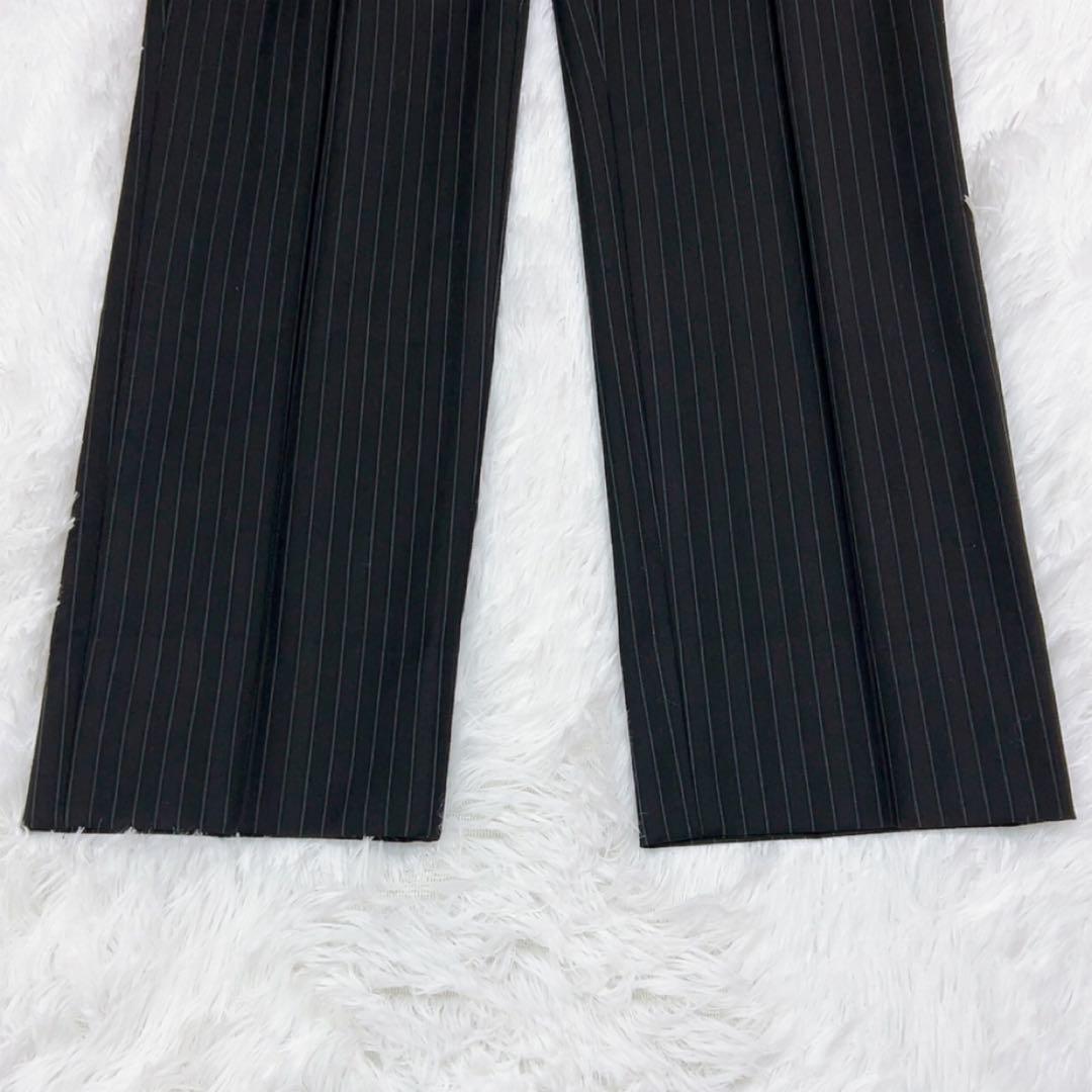 美品 ジャンコステラッツォーネ ロロピアーナ スーツ A5 ブラック ストライプ