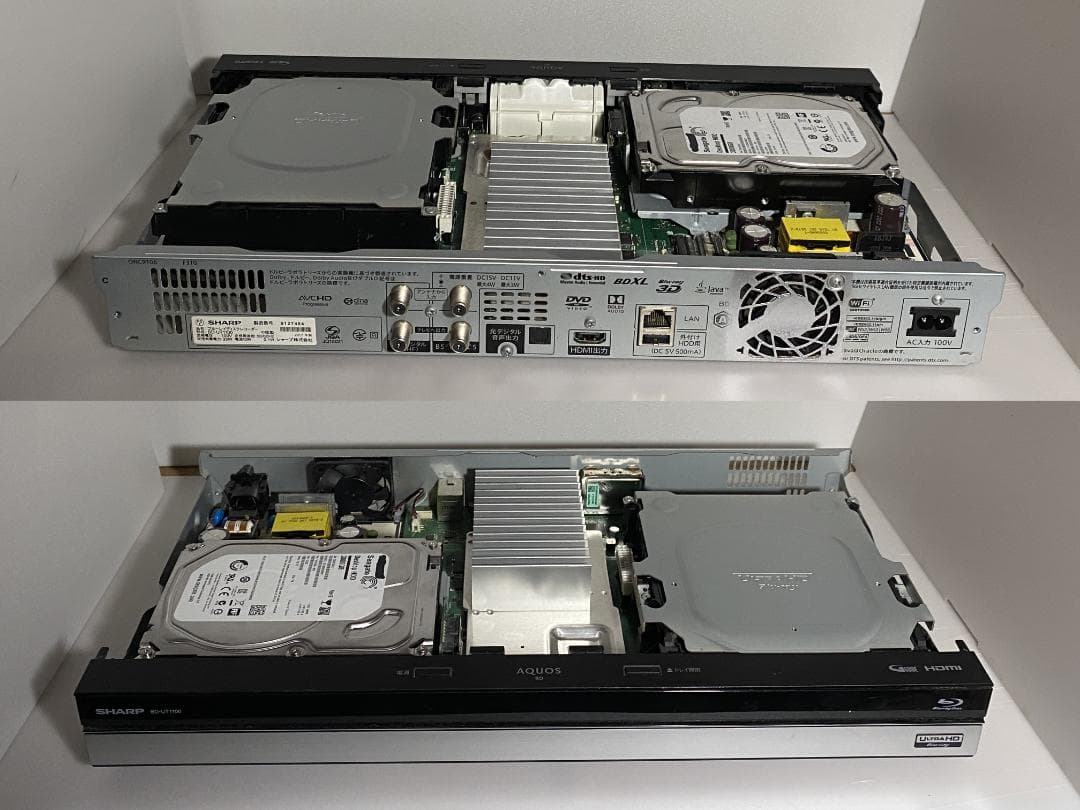 レコーダー SHARP ULTRAHD 4K BD-UT1100 HDD:2TB/3TB