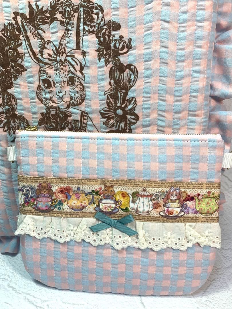 フリルバッグ ポーチ 2点セット エピファニー ジョリーフルール うさぎ